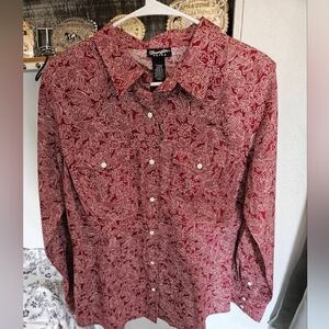 Wrangler Red Floral Women's Top